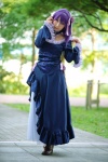 boots choker cosplay fate/hollow_ataraxia fate/series gown hairbow hazuki_minami matou_sakura purple_hair rating:Safe score:0 user:nil!