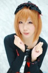 blouse cosplay hagiwara_yukiho hairband idolmaster miniskirt orange_hair skirt yae_maiko rating:Safe score:0 user:nil!