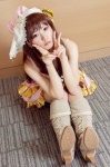 aya_(vi) boots cosplay dress headscarf idolmaster idolmaster_cinderella_girls shimamura_uzuki rating:Safe score:0 user:nil!