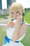 blonde_hair cosplay dress fate/series fate/unlimited_codes hazuki_minami saber rating:Safe score:0 user:nil!