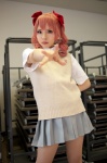 blouse cosplay hachimaru pleated_skirt red_hair school_uniform shirai_kuroko skirt sweater_vest to_aru_kagaku_no_railgun twintails rating:Safe score:0 user:nil!