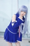 aika_shiki aoki_hagane_no_arpeggio blue_hair cosplay detached_sleeves iona pleated_skirt sailor_uniform school_uniform skirt rating:Safe score:0 user:nil!