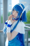aoki_reika blouse blue_hair cosplay cure_beauty hairband head_wings pleated_skirt pretty_cure skirt smile_precure! tsuzuki_rui rating:Safe score:0 user:nil!