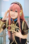 blouse cosplay default_costume headset megurine_luka pink_hair sakurashiro_mai skirt vocaloid rating:Safe score:0 user:nil!