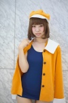 bakemonogatari cosplay hat hiiragi_haruka jacket pantyhose sengoku_nadeko sheer_legwear swimsuit rating:Safe score:0 user:pixymisa