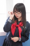 chocoball cosplay glasses ichigo_100 pleated_skirt sailor_uniform school_uniform seifuku_joshi skirt toujou_aya rating:Safe score:3 user:nil!