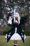cosplay dress hairband houtou_singi kneehighs rozen_maiden suigintou white_hair wings rating:Safe score:2 user:nil!