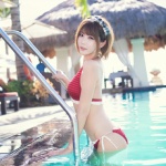 bikini hairbow heo_yun_mi pool swimsuit wet rating:Safe score:6 user:mock