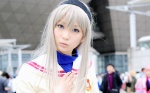 clannad cosplay hairband ponko sailor_uniform sakagami_tomoyo school_uniform silver_hair rating:Safe score:0 user:nil!