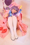 amatsuka_miyu cosplay dress glasses hat patchouli_knowledge purple_hair robe thighhighs touhou zettai_ryouiki rating:Safe score:2 user:nil!