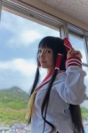 cosplay hairbow hakurei_reimu lenfried sailor_uniform school_uniform touhou rating:Safe score:0 user:nil!