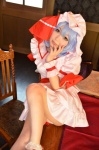 blue_hair cosplay dress hat panties remilia_scarlet shizuku socks touhou touhou_muge_youji wings rating:Safe score:0 user:nil!