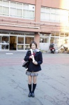 blazer blouse bookbag cardigan kneesocks oriyama_miyu pleated_skirt scarf school_uniform skirt rating:Safe score:0 user:nil!