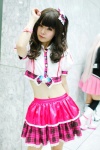 bow cosplay croptop hairbow idolmaster idolmaster_cinderella_girls maitako shimamura_uzuki tiered_skirt wristband rating:Safe score:2 user:pixymisa