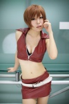 bra cleavage cosplay croptop haruki_(iii) meiko miniskirt pantyhose sheer_legwear skirt vocaloid rating:Safe score:0 user:pixymisa