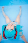 aqua_hair bikini cleavage cosplay hatsune_miku headset mashiro_yuki pool project_diva swimsuit twintails vocaloid wet rating:Safe score:0 user:nil!