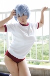 ayanami_rei blue_hair buruma chocoball chokoa_hokan_keikaku cosplay gym_uniform neon_genesis_evangelion shorts socks tshirt rating:Safe score:0 user:nil!