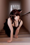 animal_ears cat_ears cleavage cosplay dress enacat_(black_version) enako garter_belt original thighhighs rating:Safe score:1 user:nil!