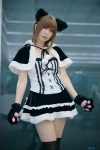 animal_ears black_legwear cape cat_ears cosplay dress narihara_riku original paw_gloves thighhighs zettai_ryouiki rating:Safe score:3 user:nil!