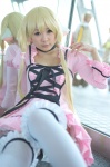 blonde_hair chii_(chobits) chobits choker cosplay dress hiromichi thighhighs rating:Safe score:0 user:nil!