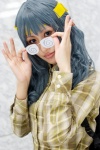 backpack blouse blue_hair cosplay glasses headband looking_over_glasses makishima_saori nasuvi ore_no_imouto_ga_konna_ni_kawaii_wake_ga_nai twintails rating:Safe score:0 user:pixymisa