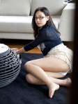 barefoot blouse cardigan feet glasses miniskirt panties skirt takashima_kaho rating:Safe score:2 user:nil!