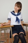 black_legwear nakagawa_shizuka pleated_skirt ponytail rq-star_691 sailor_uniform school_uniform skirt thighhighs zettai_ryouiki rating:Safe score:0 user:nil!