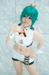 aquarion_evol cleavage cosplay croptop fujisaki_nitt green_hair shorts zessica_wong rating:Safe score:0 user:nil!