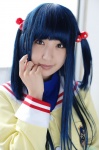 ahoge blazer blouse blue_hair clannad cosplay fujibayashi_kyou richi sailor_uniform school_uniform twintails rating:Safe score:0 user:pixymisa
