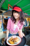 arai_moe blouse denim hamburger miniskirt side_ponytail skirt visor wanibooks_96 rating:Safe score:1 user:nil!