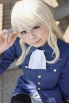 blonde_hair blouse cosplay glasses military_uniform pantyhose perrine-h_clostermann strike_witches suu rating:Safe score:4 user:nil!