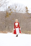 blonde_hair boots braid cosplay dress fate/series fate/stay_night kamui_arisa red_moon saber rating:Safe score:0 user:nil!