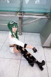 cosplay croptop fingerless_gloves gloves goggles green_eyes green_hair gumi jacket seri shorts thighhighs torn_clothes vocaloid rating:Safe score:1 user:pixymisa