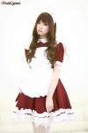 apron dress fishnet_stockings hairband maid maid_uniform sasaki_airi thighhighs rating:Safe score:0 user:nil!
