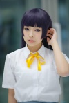 asae_ayato blouse cosplay gokou_ruri ore_no_imouto_ga_konna_ni_kawaii_wake_ga_nai pleated_skirt purple_eyes purple_hair ribbon_tie school_uniform skirt rating:Safe score:1 user:nil!