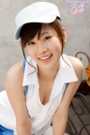 cleavage kana_yuuki miniskirt ponytail skirt sleeveless_polo visor_cap rating:Safe score:0 user:nil!