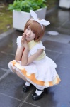 ai_(vi) apron cosplay dress hairbow koizumi_hanayo love_live!_school_idol_project socks rating:Safe score:0 user:nil!