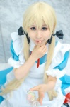 apron blonde_hair cosplay dress hairbows k-on! kotobuki_tsumugi marui_mizutama petticoat twintails rating:Safe score:0 user:pixymisa