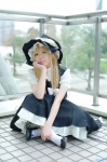 apron blonde_hair blouse cosplay jumper kirisame_marisa socks touhou witch_hat yuuga rating:Safe score:1 user:nil!