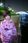 cityscape hairband kimono night-shots shio strawberry_pattern waterfront rating:Safe score:2 user:nil!