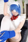 apron blue_hair cosplay eyepatch gloves hairband handcuffs ikkitousen kibashi maid maid_uniform panties ryomou_shimei thighhighs white_legwear rating:Safe score:0 user:nil!