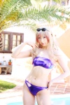 bikini cosplay macross macross_frontier multi-colored_hair pool sachi_budou sheryl_nome sunglasses swimsuit rating:Safe score:1 user:nil!