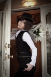 cosplay dress_shirt hat houtou_singi meiko rafflesia_(vocaloid) trousers vest vocaloid rating:Safe score:3 user:xkaras