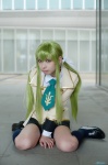 blazer blouse cc code_geass cosplay green_hair kanda_midori kneehighs miniskirt pleated_skirt school_uniform skirt tie twintails rating:Safe score:0 user:nil!