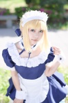 apron blonde_hair cosplay dress fate/series fate/stay_night hairband keito_(ii) maid maid_uniform saber rating:Safe score:1 user:nil!