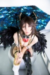 boots cleavage cosplay hairbow leotard mike reiuji_utsuho thigh_boots thighhighs touhou umbrella wings rating:Safe score:0 user:nil!