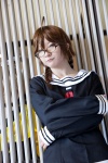 antenna_hair cosplay durarara!! glasses mikuro orihara_kururi pleated_skirt sailor_uniform school_uniform skirt twin_braids rating:Safe score:0 user:pixymisa