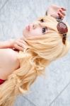 blonde_hair cosplay dress momoiro_reku panty_(psg) panty_&_stocking_with_garterbelt sunglasses rating:Safe score:0 user:nil!