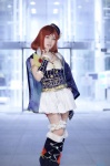 ameno_eisuke beret boots cape cosplay dress garter gauntlets love_live!_school_idol_project nishikino_maki red_hair rating:Safe score:0 user:nil!
