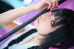 blouse broom cosplay croptop kanda_midori okino_mayoko school_uniform twin_braids zone-00 rating:Safe score:4 user:xkaras